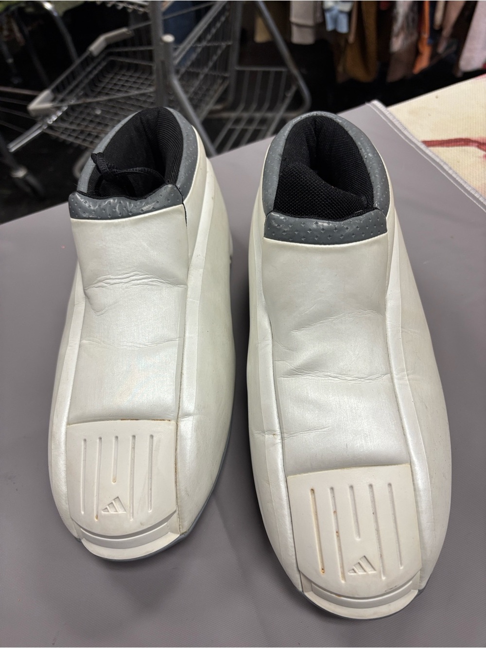 Men's White and Black Slip-On Athletic Shoes - Picture 2 of 7